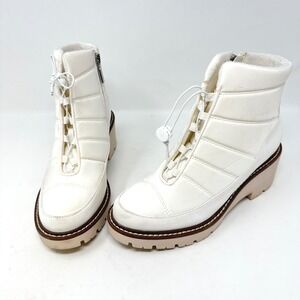 Blondo Daisy Waterproof Lug Sole Boot White Size 6